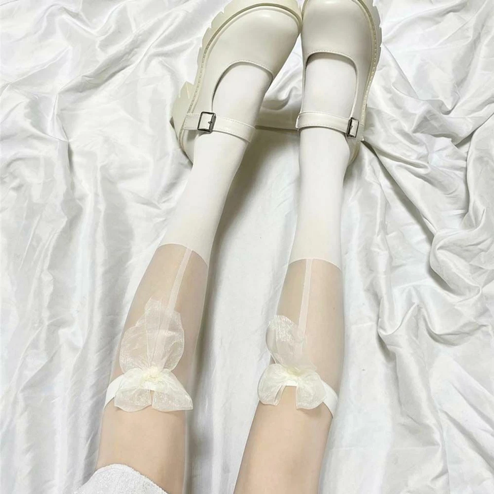 Lazo Cosplay Dulces Damas Calcetines de pantorrilla Lolita Calcetines de rodilla Medias Calcetines para mujer Foto 3 de 4
