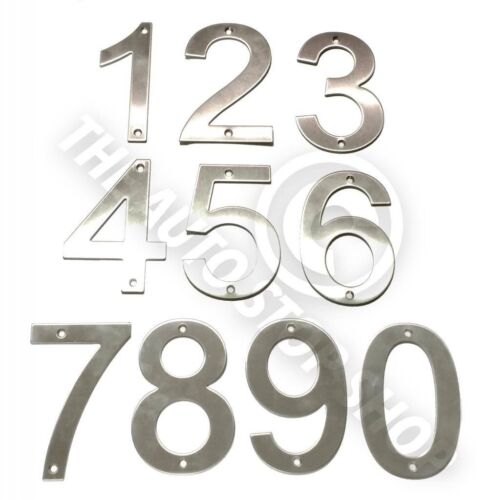 Stainless Steel House Numbers - No 349 - SCREW on house / Door / Building 10cm