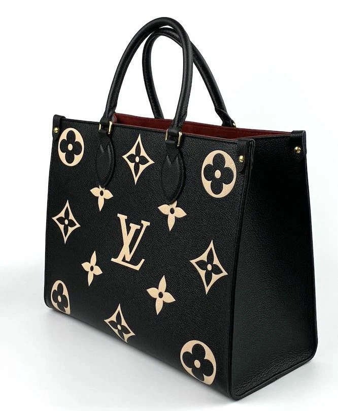 Louis Vuitton Onthego MM Tote Bag M45495 Monogram Empreinte Black