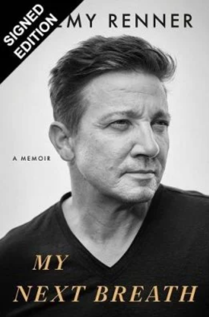 My Next Breath Jeremy Renner SIGNED Autographed Biography Hardback ✅