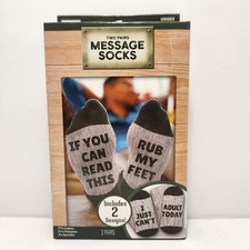 Two Pairs Unisex Message Socks Funny Sock Gift Pack If You Can Read This...