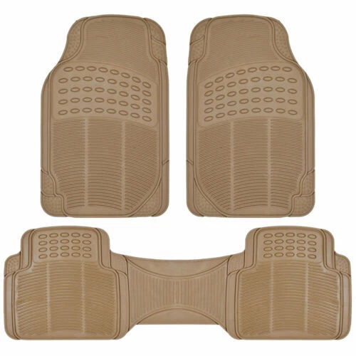 Forro de goma para alfombrillas Toyota RAV4 beige 3 piezas semi personalizado apto para todo tipo de clima Foto 2 de 4