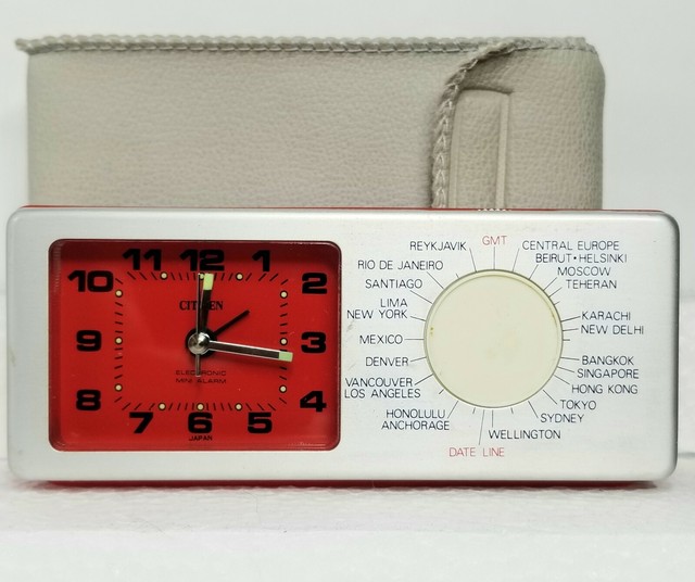 Vintage Citizen Electronic Mini Alarm Clock Working Made In Japan eBay