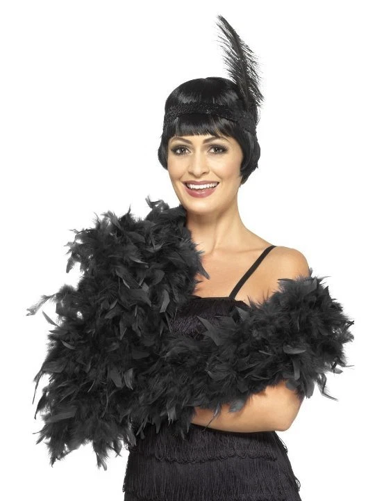 FEATHER BOA 1920S 30S FLAPPER SHOWGIRL BURLESQUE CHARLESTON COSTUME BOA 80G  6FT