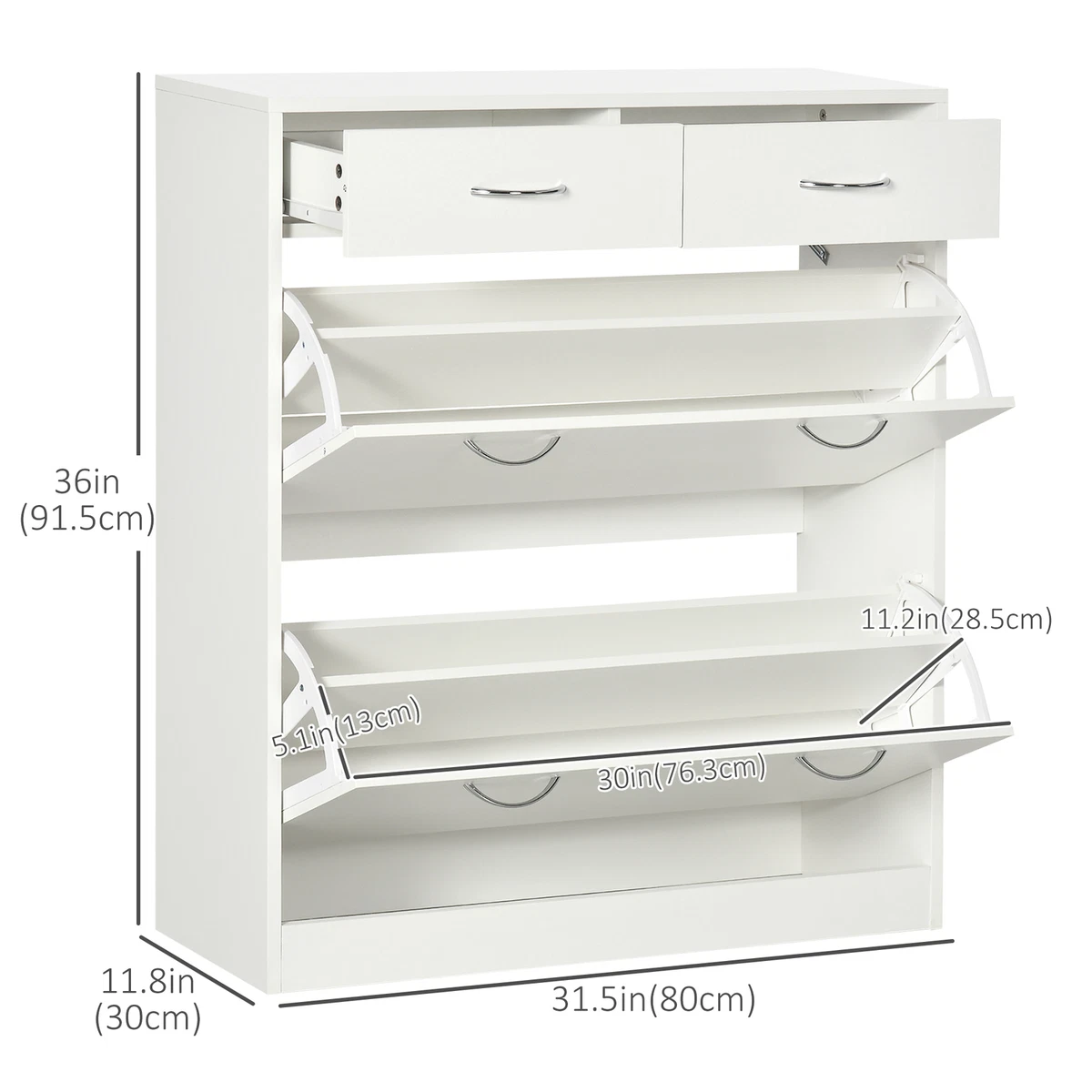 Flip down shop shoe storage