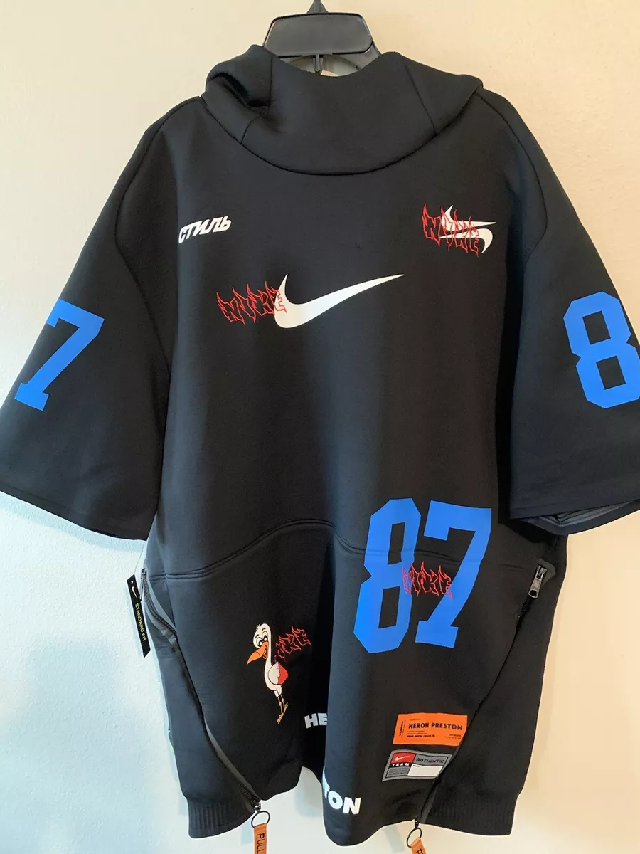 2 XL Men Nike Heron Preston SS Pullover Hoodie Jacket Black CI2975