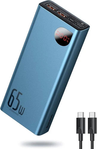 65W 20000mAh Power Bank, Portable Charger for Laptop, Smart Digital Display