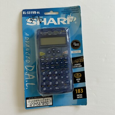 Sharp EL-531VB-BL Scientific Calculator (Translucent Blue)