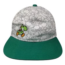 Super Mario Snapback Hat Multicolor OSFM Adjustable Embroidered Cotton