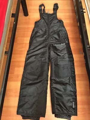 CHAMPION Kids Unisex SNOW SKI BIBS OVERALLS ZIP SIZE Small 6- 7 Black NEW - Image 1 of 4