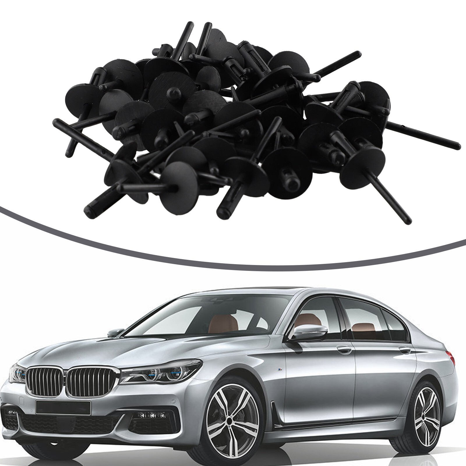 Premium Plastic Car Rivets for BMW Set of 40 Provides Long Lasting