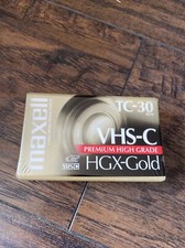 NEW Maxell Camcorder Video Tape VHS-C TC-30 HGX Gold Premium High Grade