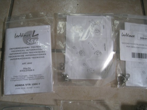 VTR 1000 F SC36 Leo Vince Auspuff Schelle Dichtung ABE SBK exhaust clamp seal db - Photo 2 sur 6
