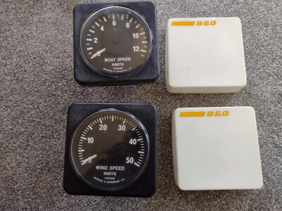 B&G ''Synchro'' Sortiment. Windgeschwindigkeit Analog Anzeigekopf. 0-50