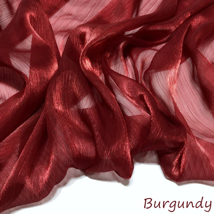 Organza Fabric Shiny Crepe Mesh Tulle DIY Clothes Dress Craft Home Decor Costume - Image 4 of 4