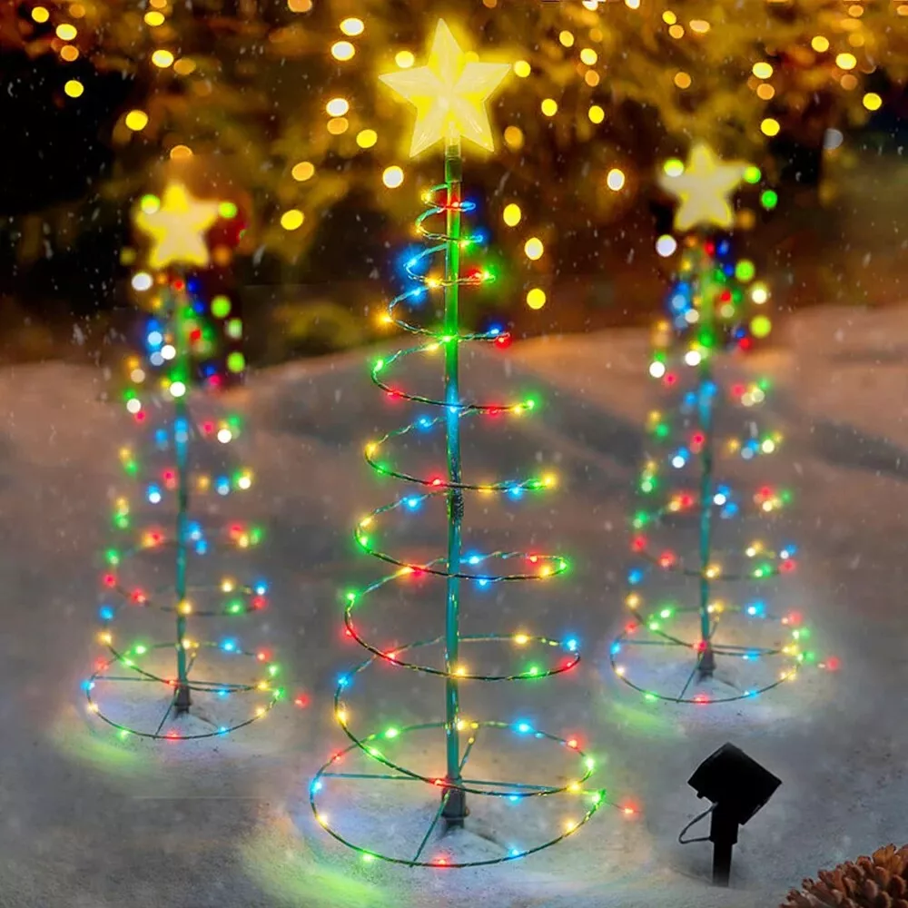 Solar christmas tree sale lights