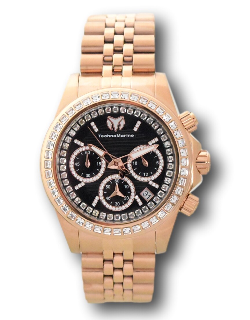 TechnoMarine Manta Ray Luxe Women's 40mm Rose Gold Crystals Watch