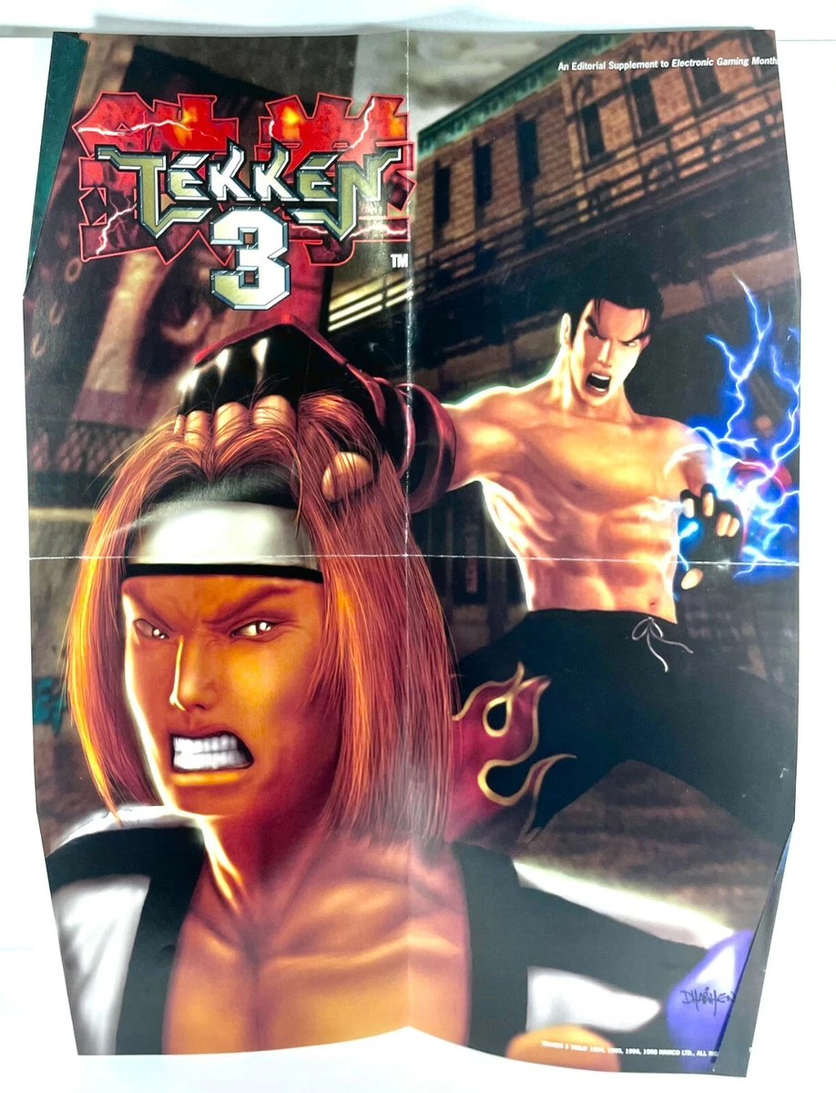 Tekken 3 Poster Insert Electronic Gaming Monthly Magazine EGM