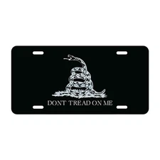 Gadsden Flag Don't Tread On Me License Plate Tag Vanity Front Aluminum 6" By 12"
