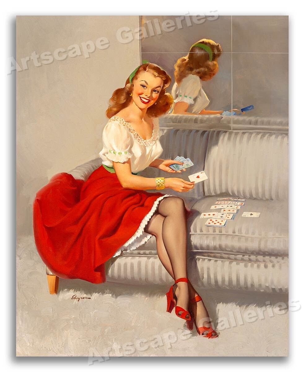 1950s Elvgren Pin-Up Girl Poster 