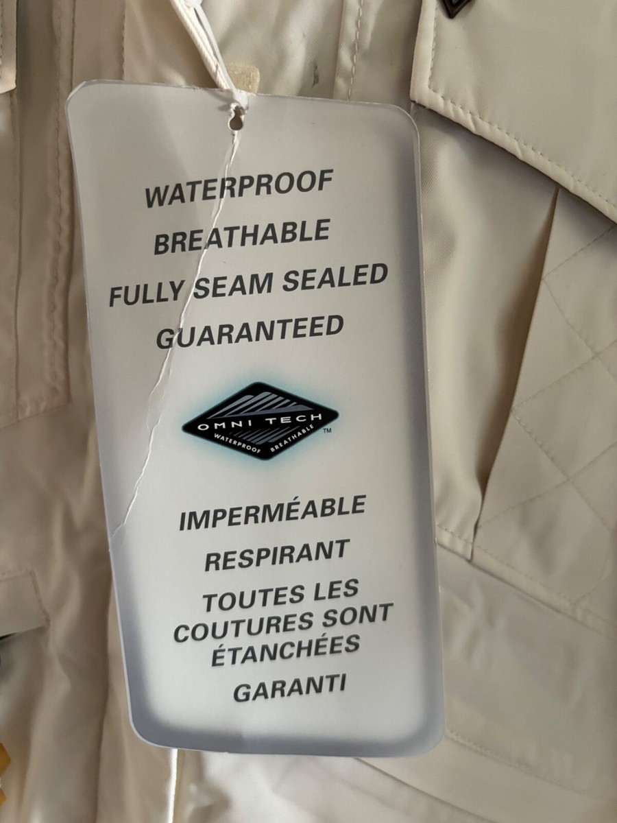 Women's Columbia Titanium Jacket Omni Tech Waterproof White