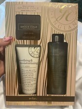 Image of Grace Cole gift set, warm vanilla and fig. Includes, soap, lotion and wash. 
