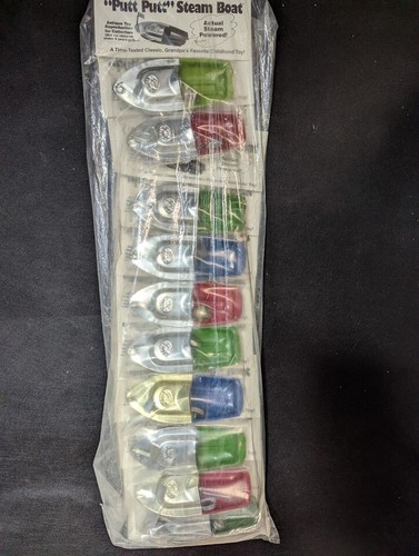 VINTAGE TOY PUTT PUTT STEAM BOATS BY GRAHAMCO TRADING - CARD OF 10 AS PICT *NEW* - Picture 2 of 5