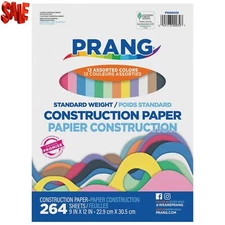 Prang 9 in x 12 in Construction Paper, Assorted Colors, 264 Sheets, Kids to Adul