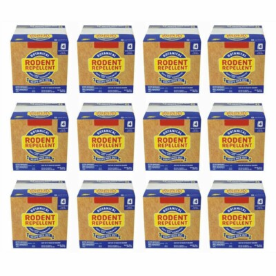 12 Pack 4 Pouch Boxes Fresh Cab Botanical Mouse Rodent Control Repellent 48 unit