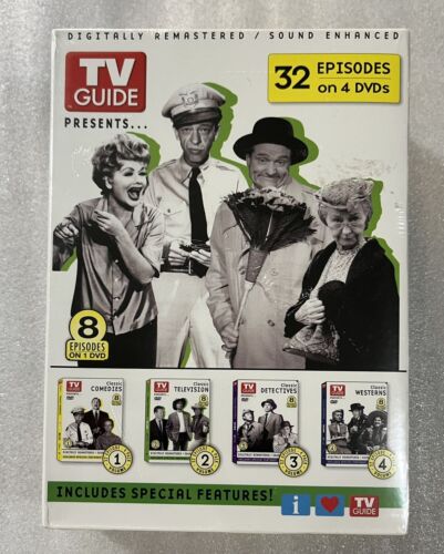 TV Guide: 32 Classic Episodes (DVD 4-Disc Set) NEW SEALED
