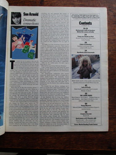 Meryl Streep CROSSROADS S Africa John Cleese OBSERVER Magazine 23 February 1986 - Picture 2 of 12