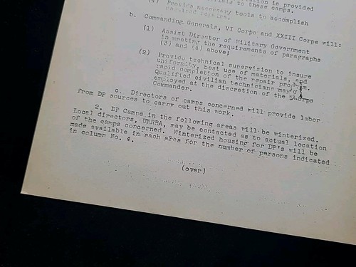 1945 Allemagne WWII Armée Américaine Guerre Militaire Document Répare Déplacées - Photo 10 sur 20