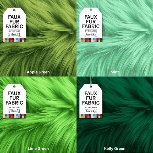 FabricLA Shaggy Faux Fur Fluffy Fabric by the yard | Artificial Art & Craft - Picture 2 of 46
