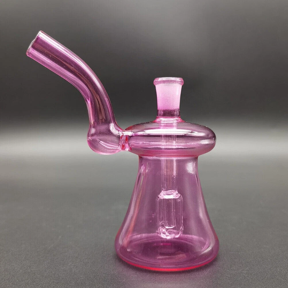 Mosimini Handcrafted Glass Bong – 10″ Pink Daisy Hookah Water Pipe With Percolator-1162815