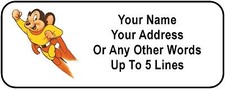 30 Mighty Mouse Personalized Address Labels