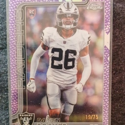 2024 Topps Chrome Darien Porter RC #367 Las Vegas Raiders 19/75