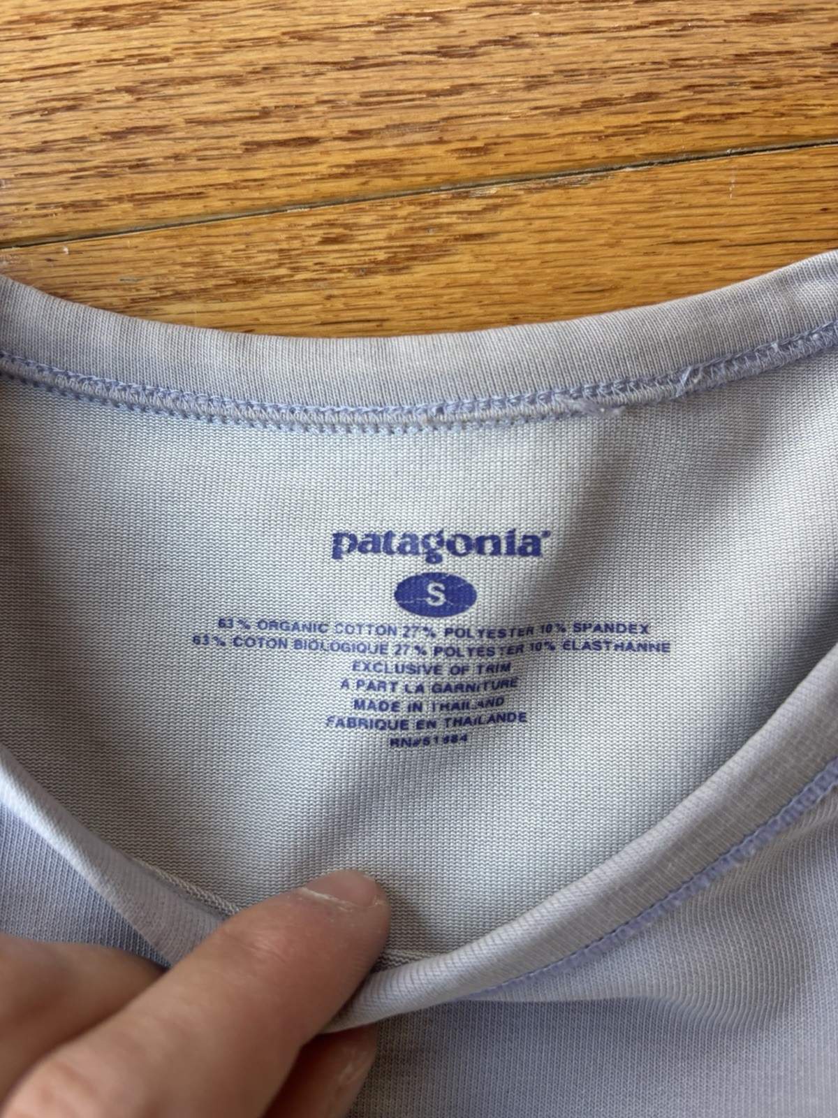 Vintage Patagonia Long Sleeve Base Liner Warm Shirt Baby Blue Women’s S thumbnail 7