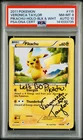Pop 1 - 2011 Pikachu Holo Card 115/114 signed by Veronica Taylor PSA 8, Auto 10