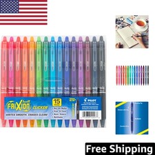 Versatile 15-Pack FriXion Erasable Gel Pens with Fine Point for School or Office