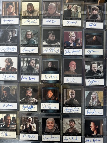 GAME OF THRONES Rittenhouse Set Of 109 BORDERED AUTO SIGNED CARDS! BONUS LOT! - Picture 2 of 14