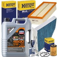 Hengst Filterset+Liqui 5W30 ÖL Passend FüR A3 8P Q3 Golf 6 Passat B6 Touran 1T