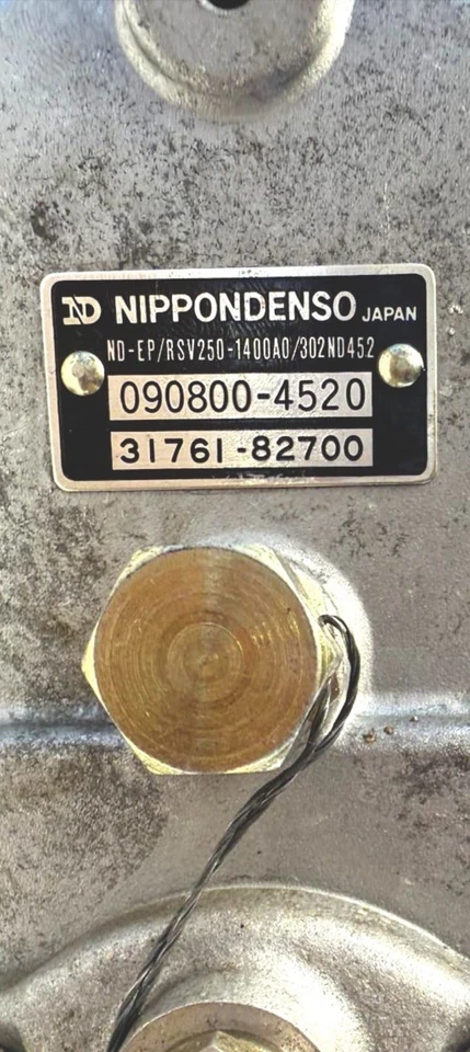 NIPPON DENSO KOBELCO INJECTION PUMP 190000-0500 ,VG37761-82070 ,PES6A5B320RND50 - Image 4 of 4