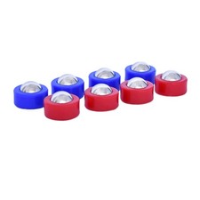 GoSports Shuffle Board Mini Roller Replacement Set of 8 Rollers Red, Blue