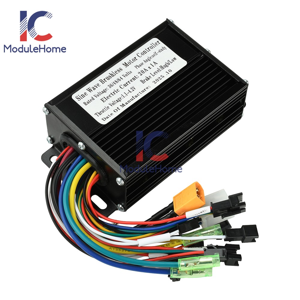 36V 48V 20A Sine Wave Brushless Motor Controller 350W-500W for