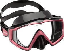 Cressi Perfect View Scuba Diving, Snorkeling Mask in Pure Black/Rose Gem