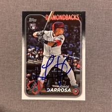 JORGE BARROSA Signed Autographed 2024 Topps Update Series Card D-Backs RC #US22