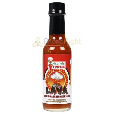 Volcanic Peppers Lava Smoked Habanero Hot Sauce 5 Oz Bottle Smokey Heat LAVAVD2S
