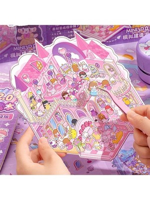 6 Themed Small Landscape Sticker Waterproof PET Sheets For DIY Projects