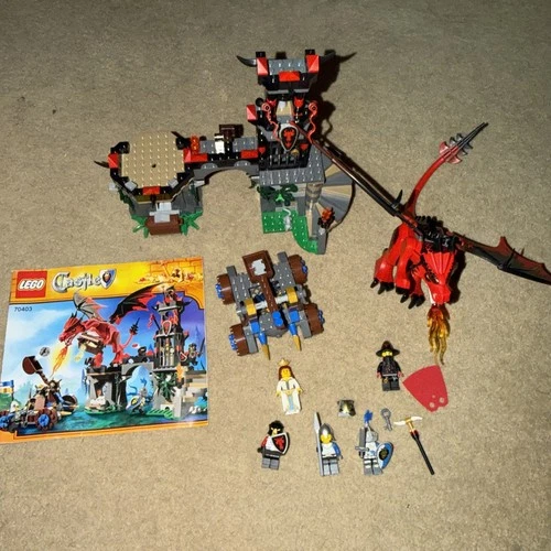 Vintage LEGO Castle Dragon Mountain Set 70403 (2013) - 98% complete with manual