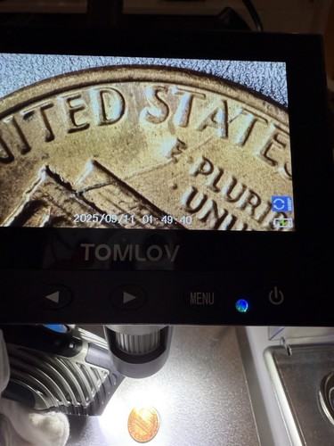 1982-P Lincoln Memorial Cent Error Coin - Doubling On Date &Die Crack On Reverse - Picture 3 of 8